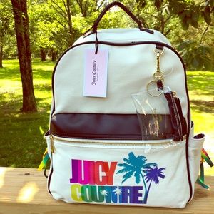 Juicy Couture Oatmeal/Rainbow Palm Backpack 🌈🌴